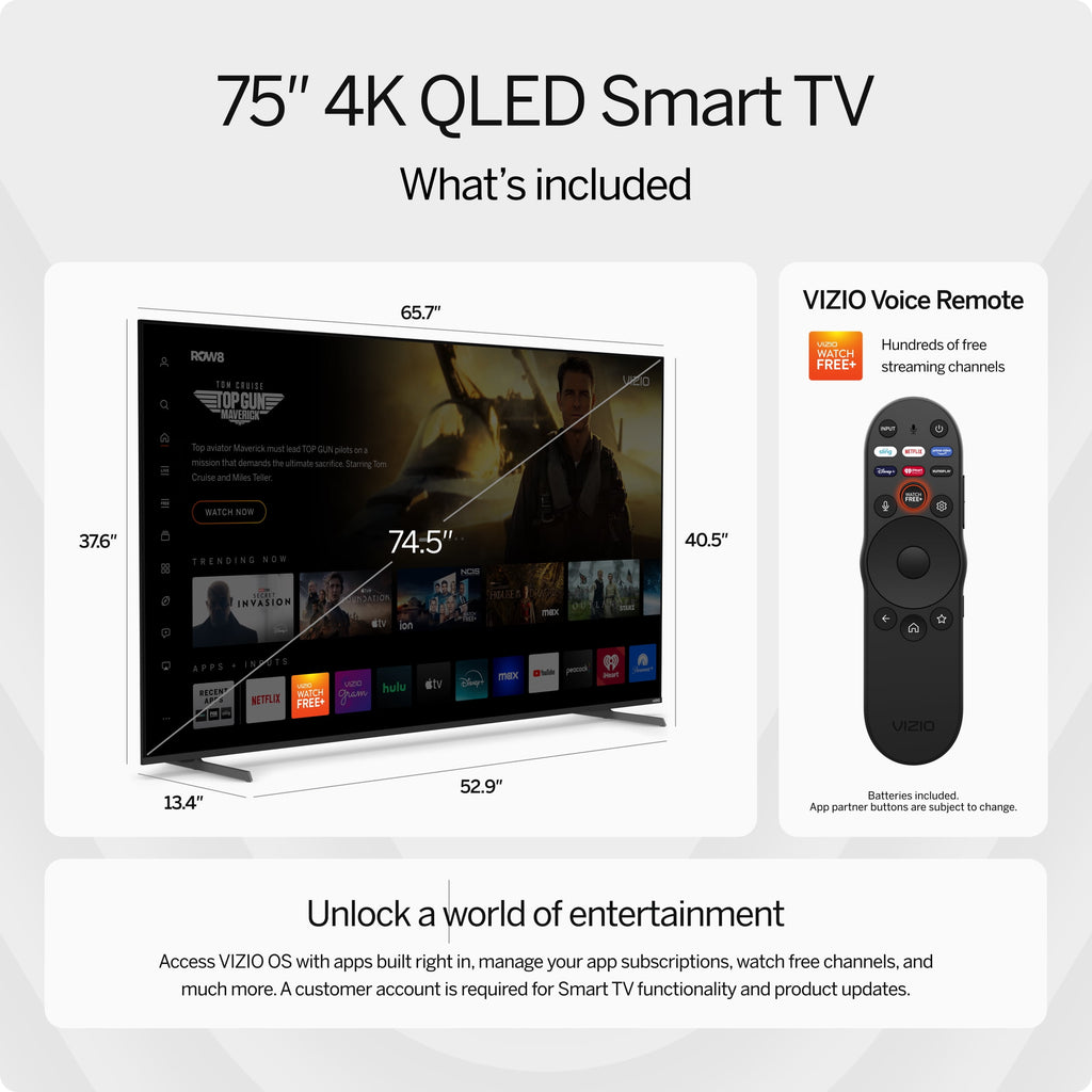 75" Clase Quantum Pro 4K QLED HDR Smart TV (VQP75C-84)
