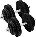 Adjustable Dumbbell Set with Weight Plates, Star Lock Collars/Connector, 50LBS Barbell or 25LBS Dumbbell Pair